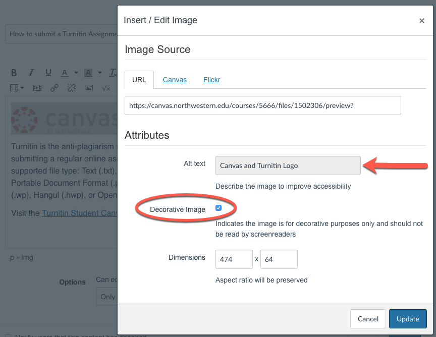 How to Add Alt Text in Canvas